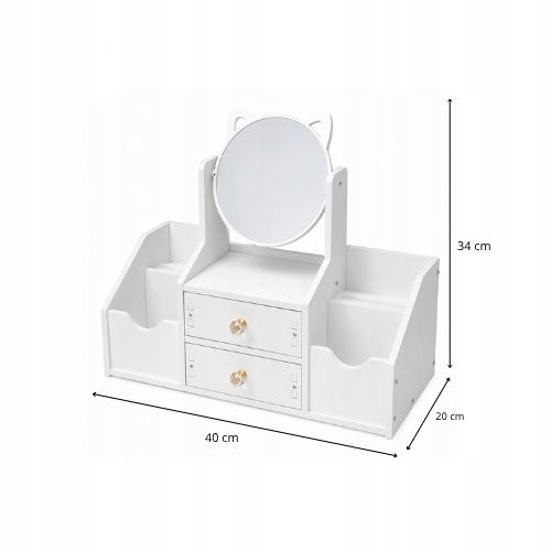 Toaletka-Z-Lusterkiem-Organizer-Na-Kosmetyki-Bizuterie-Szuflady-Biala-D67-Stan-opakowania-oryginalne.jpg
