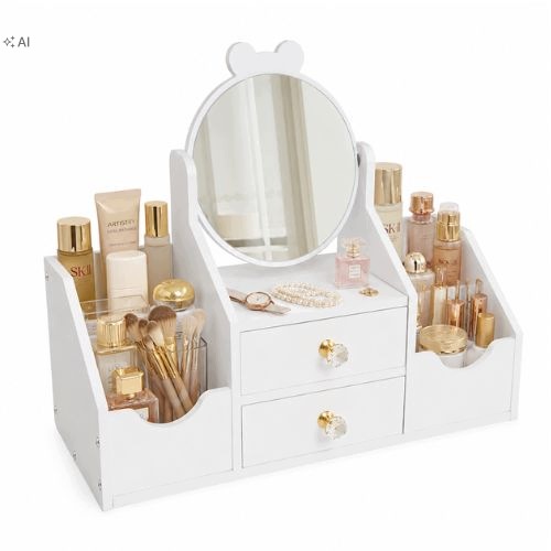 Toaletka-Z-Lusterkiem-Organizer-Na-Kosmetyki-Bizuterie-Szuflady-Biala-D69.jpg